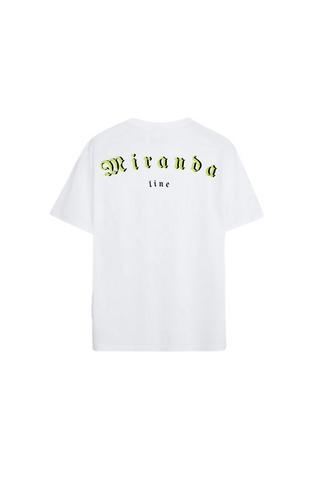 Unisex Cotton White T-shirt / Green