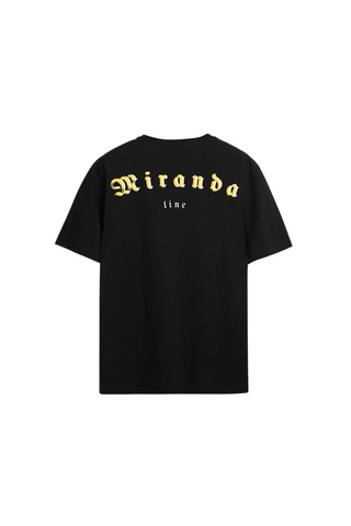 Miranda Black T-shirt / Yellow