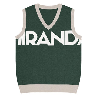 Colete decote em V em malha de pinho