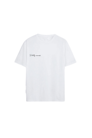 Unisex Cotton White T-shirt / Yellow