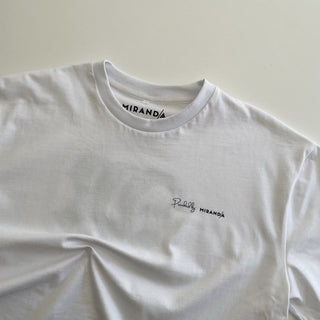 Unisex Cotton White ‘M’ T-shirt / Green